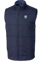 Cutter and Buck Los Angeles Chargers Mens Navy Blue Historic Stealth Sleeveless Jacket