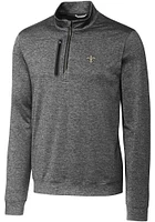 Cutter and Buck New Orleans Saints Mens Charcoal Stealth Long Sleeve Qtr Zip Pullover