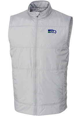 Cutter and Buck Seattle Seahawks Mens Grey Historic Stealth Sleeveless Jacket