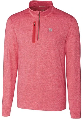 Cutter and Buck New York Giants Mens Stealth Long Sleeve Qtr Zip Pullover