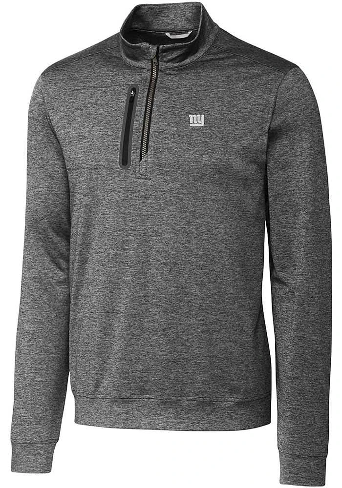 Cutter and Buck New York Giants Mens Charcoal Stealth Long Sleeve Qtr Zip Pullover
