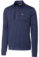Cutter and Buck New York Giants Mens Navy Blue Stealth Long Sleeve Qtr Zip Pullover