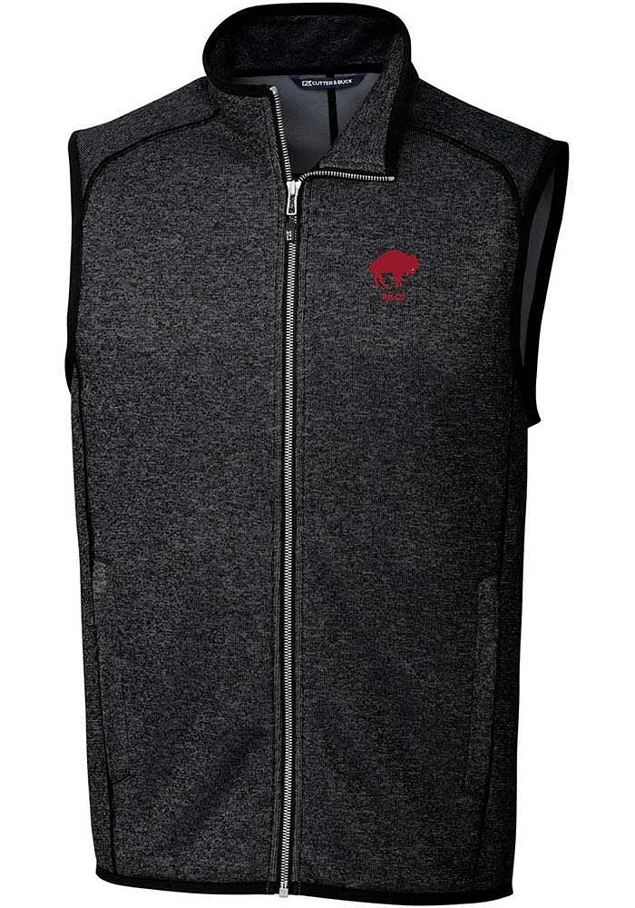 Cutter and Buck Buffalo Bills Mens Charcoal Historic Mainsail Sleeveless Jacket