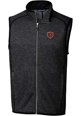 Cutter and Buck Chicago Bears Mens Charcoal Historic Mainsail Sleeveless Jacket