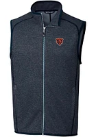 Cutter and Buck Chicago Bears Mens Navy Blue Historic Mainsail Sleeveless Jacket