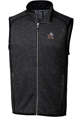 Cutter and Buck Cleveland Browns Mens Charcoal Historic Mainsail Sleeveless Jacket