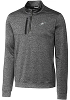 Cutter and Buck Philadelphia Eagles Mens Charcoal Stealth Long Sleeve Qtr Zip Pullover