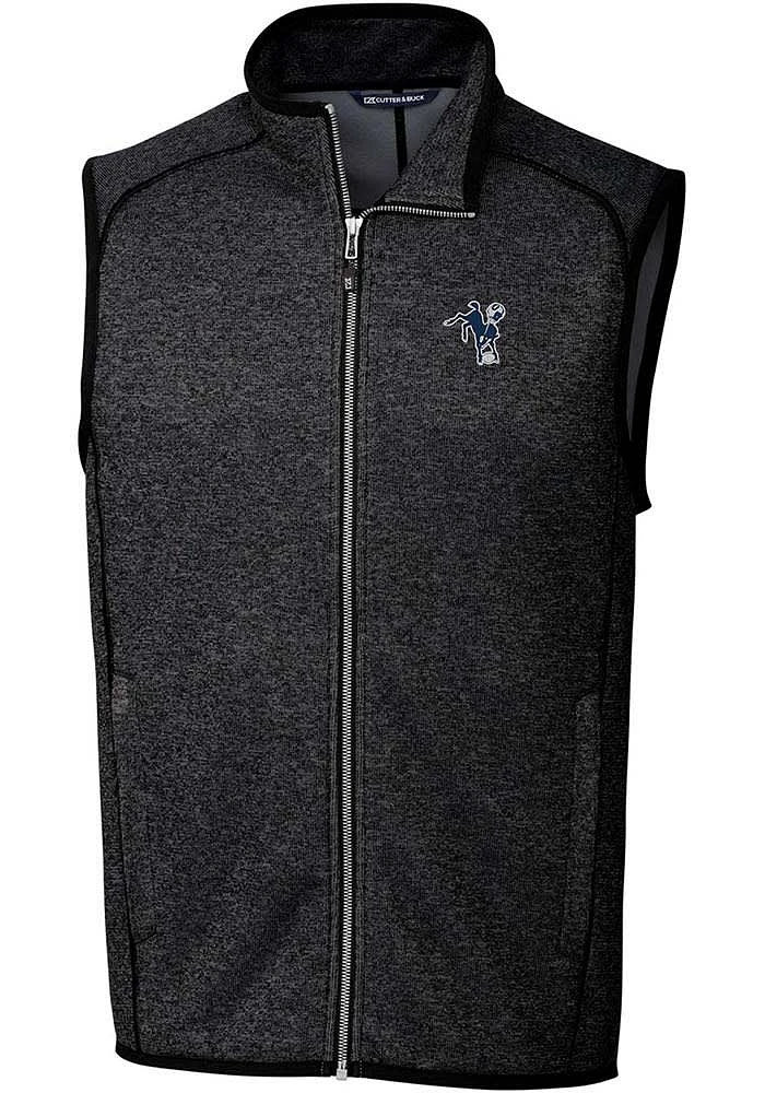 Cutter and Buck Indianapolis Colts Mens Charcoal Historic Mainsail Sleeveless Jacket