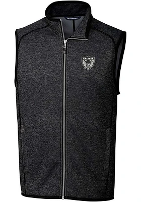 Cutter and Buck Las Vegas Raiders Mens Charcoal Historic Mainsail Sleeveless Jacket