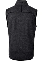 Cutter and Buck Las Vegas Raiders Mens Charcoal Historic Mainsail Sleeveless Jacket