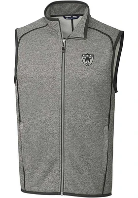 Cutter and Buck Las Vegas Raiders Mens Grey Historic Mainsail Sleeveless Jacket