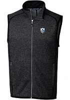 Cutter and Buck Los Angeles Chargers Mens Charcoal Historic Mainsail Sleeveless Jacket