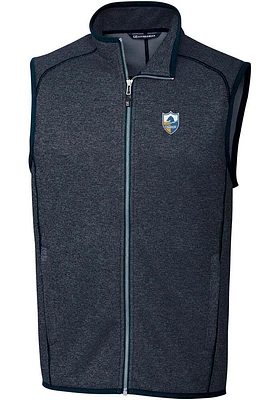 Cutter and Buck Los Angeles Chargers Mens Navy Blue Historic Mainsail Sleeveless Jacket