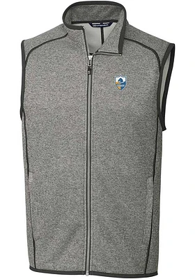 Cutter and Buck Los Angeles Chargers Mens Grey Historic Mainsail Sleeveless Jacket