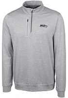 Cutter and Buck Seattle Seahawks Mens Grey Stealth Long Sleeve Qtr Zip Pullover