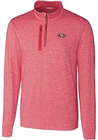 Cutter and Buck San Francisco 49ers Mens Stealth Long Sleeve Qtr Zip Pullover