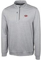 Cutter and Buck San Francisco 49ers Mens Stealth Long Sleeve Qtr Zip Pullover