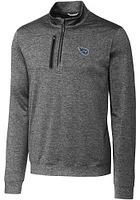 Cutter and Buck Tennessee Titans Mens Charcoal Stealth Long Sleeve Qtr Zip Pullover