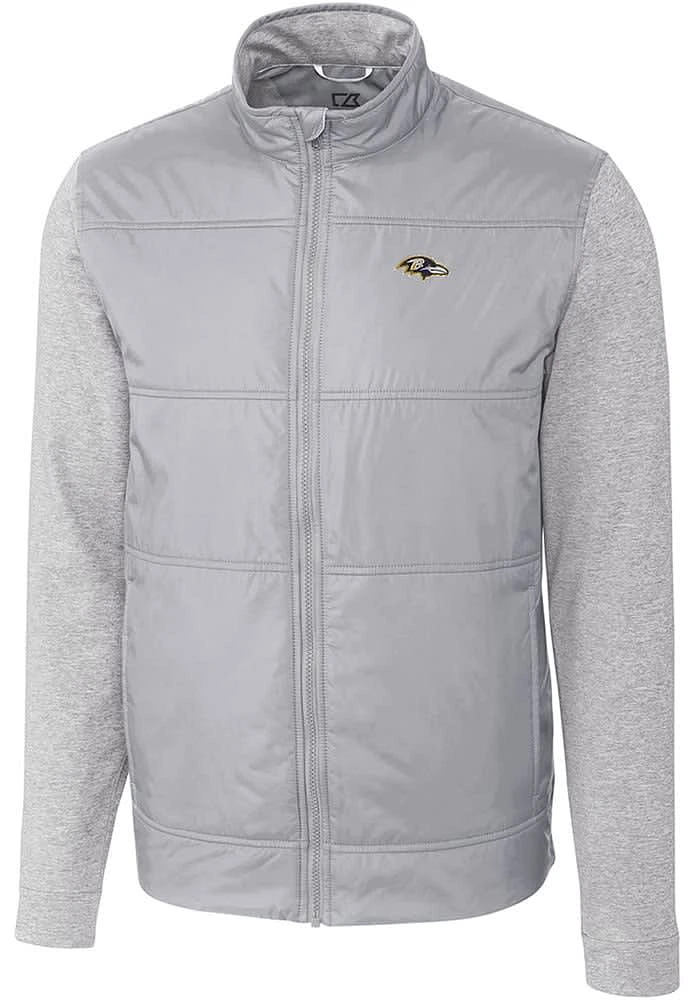 Cutter and Buck Baltimore Ravens Mens Grey Stealth Medium Weight Jacket