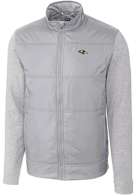 Cutter and Buck Baltimore Ravens Mens Grey Stealth Medium Weight Jacket