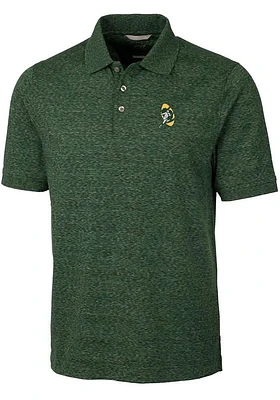 Cutter and Buck Green Bay Packers Mens Historic Advantage Space Dye Short Sleeve Polo