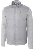 Cutter and Buck Los Angeles Chargers Mens Grey Stealth Medium Weight Jacket