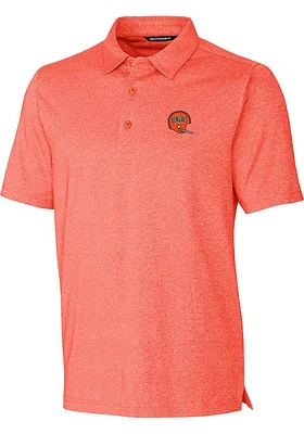 Cutter and Buck Cincinnati Bengals Mens Historic Forge Heathered Short Sleeve Polo