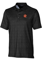 Cutter and Buck Cincinnati Bengals Mens Black Historic Pike Micro Floral Short Sleeve Polo