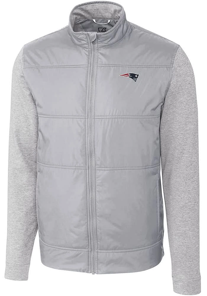 Cutter and Buck New England Patriots Mens Grey Stealth Medium Weight Jacket