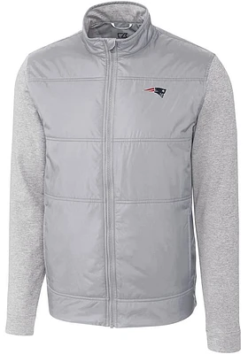 Cutter and Buck New England Patriots Mens Grey Stealth Medium Weight Jacket