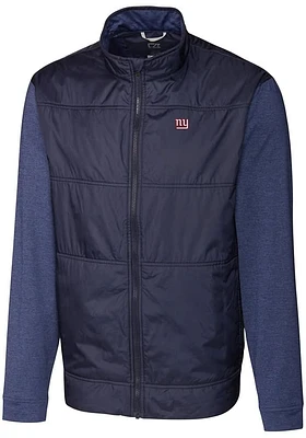 Cutter and Buck New York Giants Mens Navy Blue Stealth Medium Weight Jacket