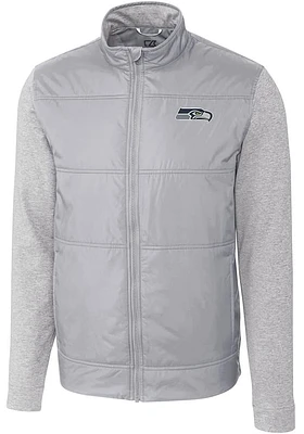 Cutter and Buck Seattle Seahawks Mens Grey Stealth Medium Weight Jacket