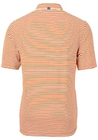 Cutter and Buck Cincinnati Bengals Mens Orange Historic Virtue Eco Pique Stripe Short Sleeve Pol..