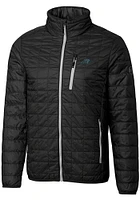 Cutter and Buck Carolina Panthers Mens Black Rainier PrimaLoft Filled Jacket