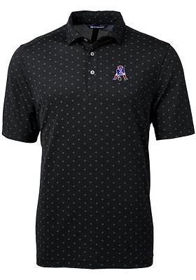 Cutter and Buck New England Patriots Mens Historic Virtue Eco Pique Tle Short Sleeve Polo