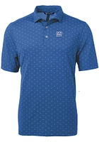 Cutter and Buck New York Giants Mens Blue Historic Virtue Eco Pique Tle Short Sleeve Polo
