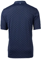 Cutter and Buck New York Giants Mens Navy Blue Historic Virtue Eco Pique Tle Short Sleeve Polo