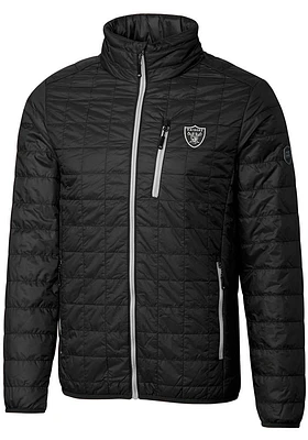Cutter and Buck Las Vegas Raiders Mens Black Rainier PrimaLoft Filled Jacket