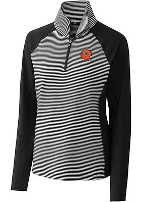 Cutter and Buck Cincinnati Bengals Womens Black Historic Forge 1/4 Zip Pullover