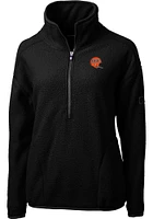 Cutter and Buck Cincinnati Bengals Womens Historic Cascade Sherpa 1/4 Zip Pullover