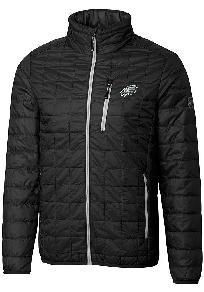 Cutter and Buck Philadelphia Eagles Mens Black Rainier PrimaLoft Filled Jacket