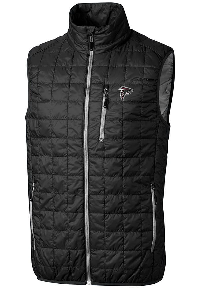 Cutter and Buck Atlanta Falcons Mens Black Rainier PrimaLoft Sleeveless Jacket
