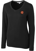 Cutter and Buck Cincinnati Bengals Womens Black Historic Lakemont Long Sleeve Sweater