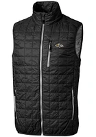 Cutter and Buck Baltimore Ravens Mens Black Rainier PrimaLoft Sleeveless Jacket