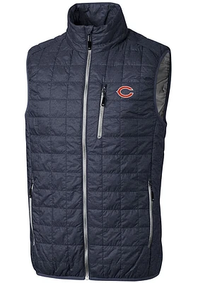 Cutter and Buck Chicago Bears Mens Grey Rainier PrimaLoft Sleeveless Jacket