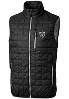 Cutter and Buck Las Vegas Raiders Mens Black Rainier PrimaLoft Sleeveless Jacket
