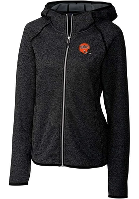 Cutter and Buck Cincinnati Bengals Womens Charcoal Historic Mainsail Medium Weight Jacket