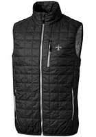 Cutter and Buck New Orleans Saints Mens Black Rainier PrimaLoft Sleeveless Jacket