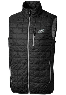 Cutter and Buck Philadelphia Eagles Mens Black Rainier PrimaLoft Sleeveless Jacket