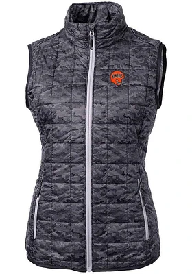 Cutter and Buck Cincinnati Bengals Womens Black Historic Rainier PrimaLoft Printed Vest